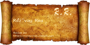 Révay Rea névjegykártya